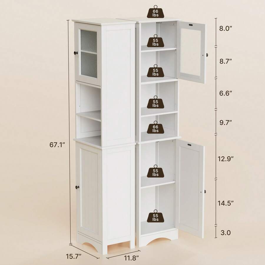 Storage & Organization - Mobile da bagno con ante a