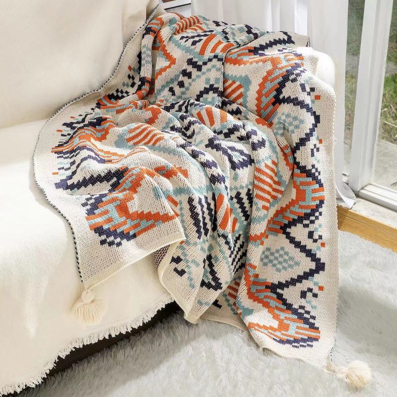 Coperta Boho con Frange Stile  - Boho Throw Blanket Fringe recensione e prezzo